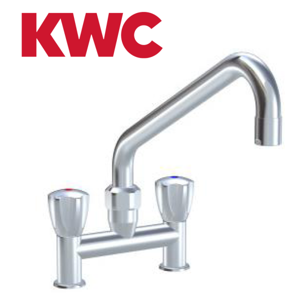 KWC Gastro K.24.42.E4.000C35 3/4" Zweigriffarmatur - Zweiloch - stark erhöhter Auslauf