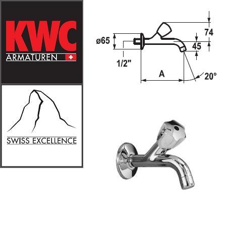 KWC Gastro K.25.40.02.000C34 1/2" Wasserhahn 125 mm - Auslaufhahn - Wandventil
